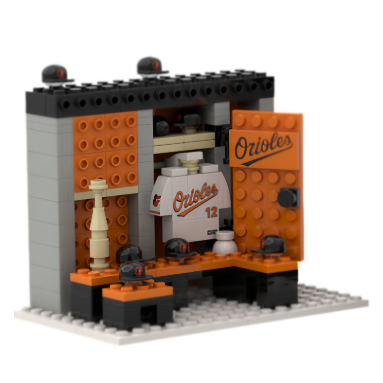 custom baseball locker building block set – sports team display collection3