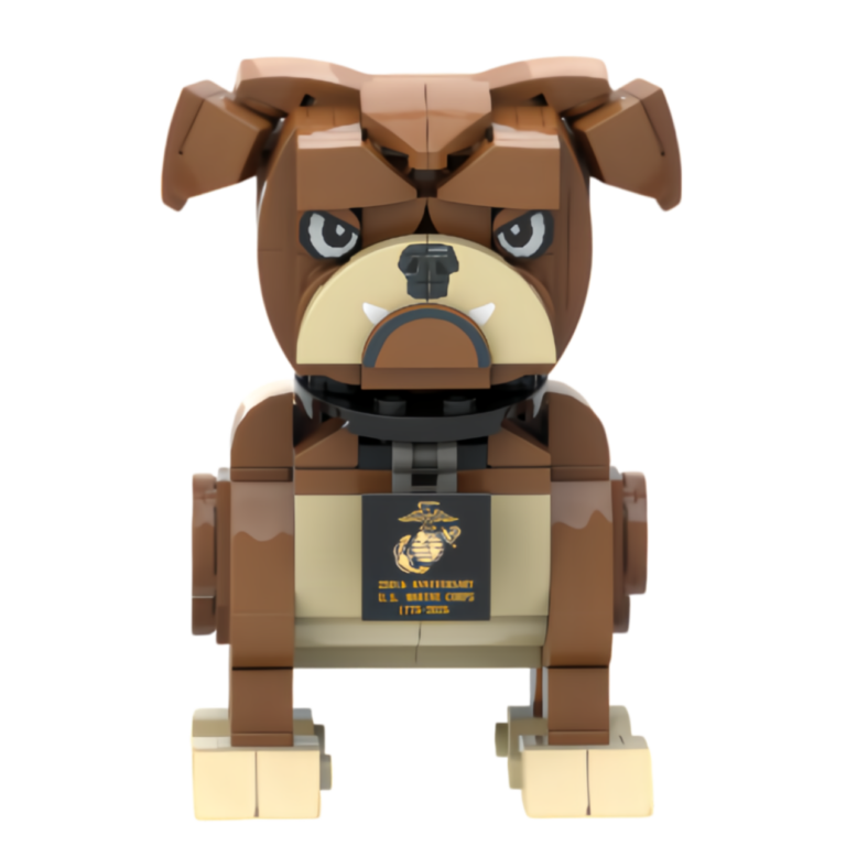 custom bulldog building block set – mini dog model collection1