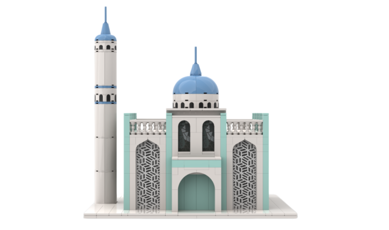 custom european castle building block set – mini architectural model collection