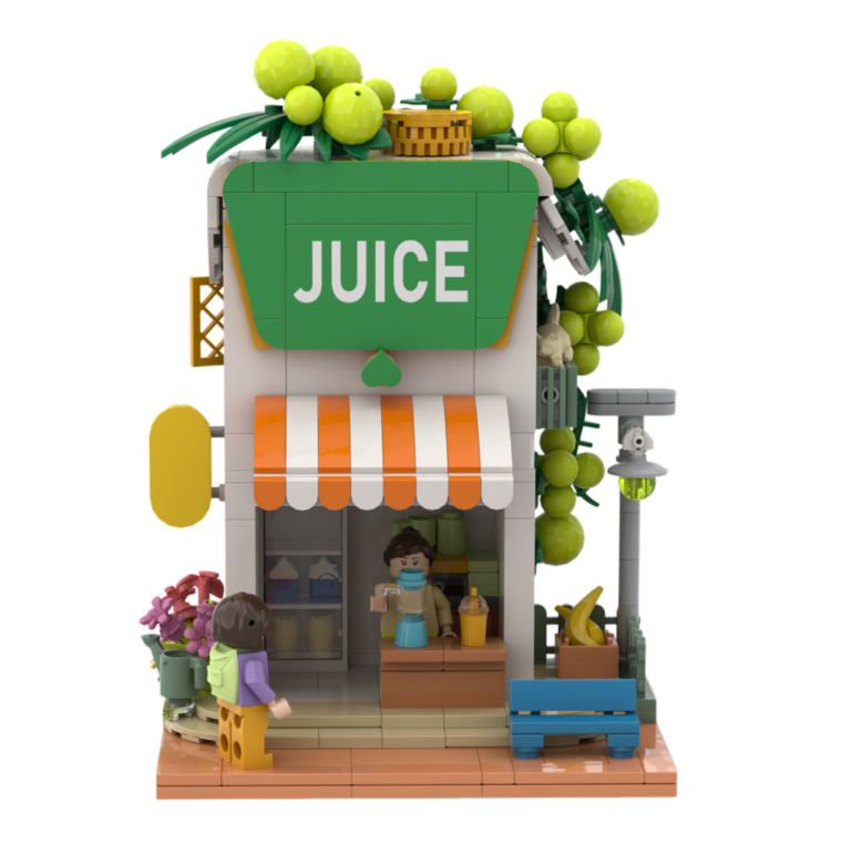 custom juice shop building block sets