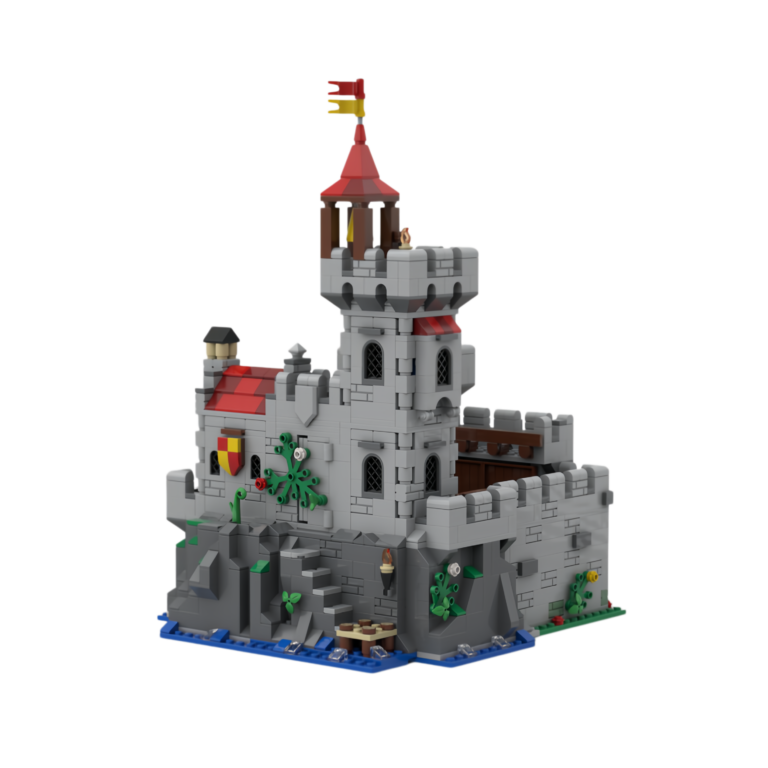 custom medieval castle tower building block set royal fortress architecture brick model 副本