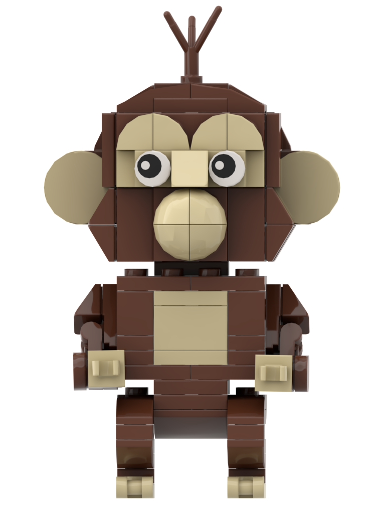 custom monkey building block set – mini animal model collection2
