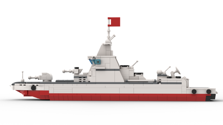 custom naval destroyer building block set – military ship display collection2