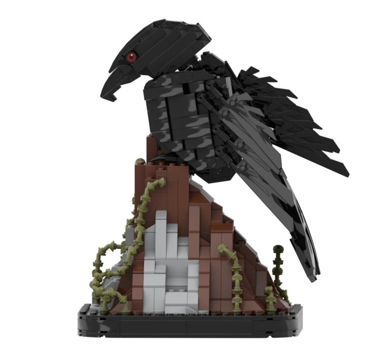 custom-raven-fantasy-building-block-set-–-ai-designed-black-raven-display-model-0