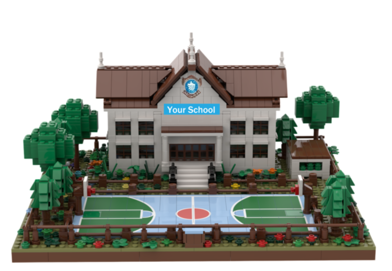custom school building block set – personalized campus scene collection 副本