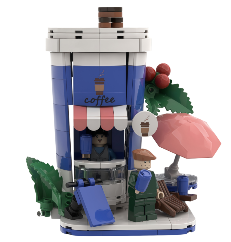 Custom Coffee Shop Building Block Set - Mini Cafe Architecture Collection