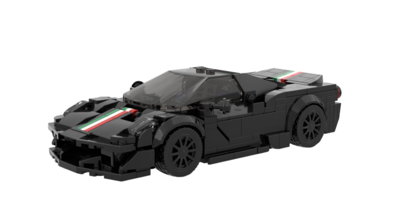 black supercar building block set – sports car moc model collection4