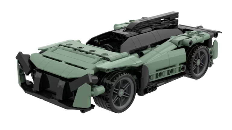 custom sports car building block set – mini supercar brick model