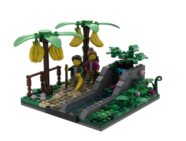 custom tropical rainforest building block set – nature landscape brick model collection1