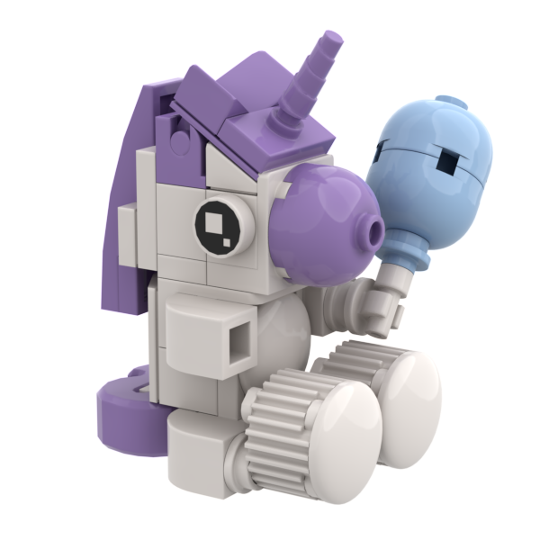 custom unicorn vehicle building block set – fantasy brick display model collection