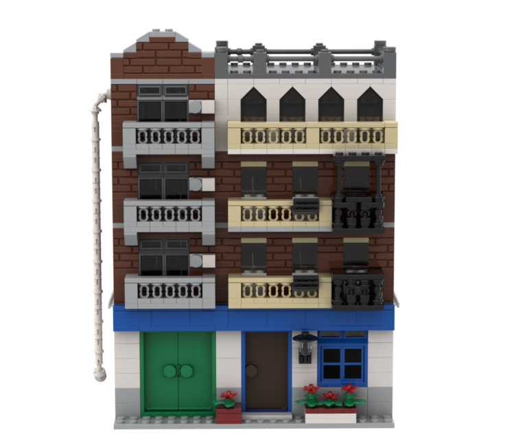 custom villa building block set – architectural house brick model collection2